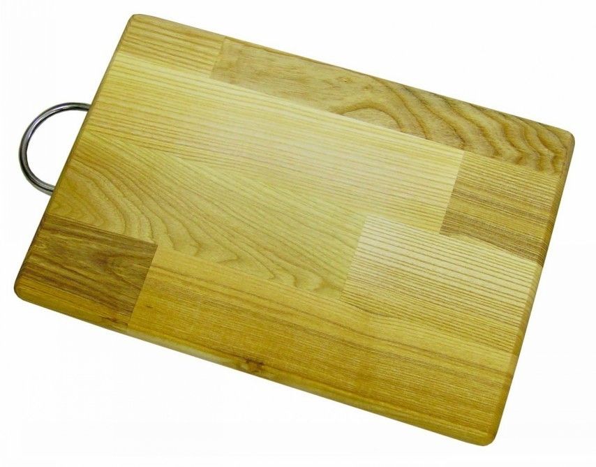 Кухонная доска деревянная  прямоугольная с метал. ручкой 280×225×20мм АФП 028 от СП Контакт