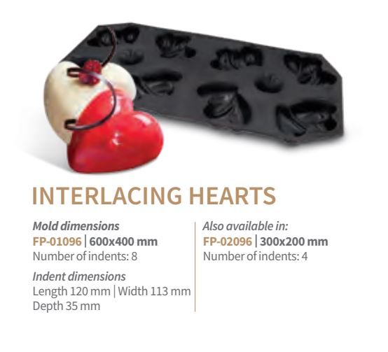 Форма силиконовая для выпечки "двойные сердечки" FP02096 от СП Контакт