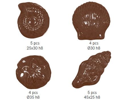 Форма для шоколада "морские ракушки" 90-12817 от СП Контакт
