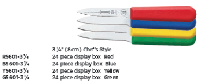 Нож профессиональный для чистки и нарезки овощей и фруктов, длина лезвия 80 мм, (голубая ручка) В5601-3 от СП Контакт