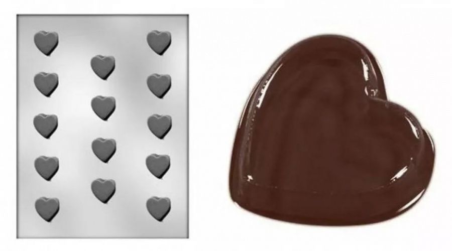 Форма для шоколада "сердечки" 90-1024 от СП Контакт
