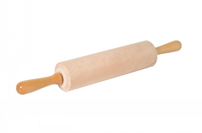 Скалка для теста с ручками 46см деревянная ROY RP 18 от СП Контакт