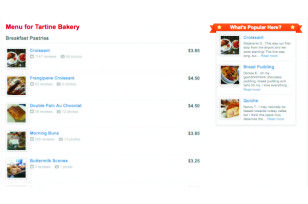Google показывает меню ресторанов в результатах поиска