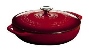 Посуда для тушения  с крышкой эмалированный чугун красного цвета 3,5л диам.300мм Lodge Cast Iron EC3СC43 от СП Контакт