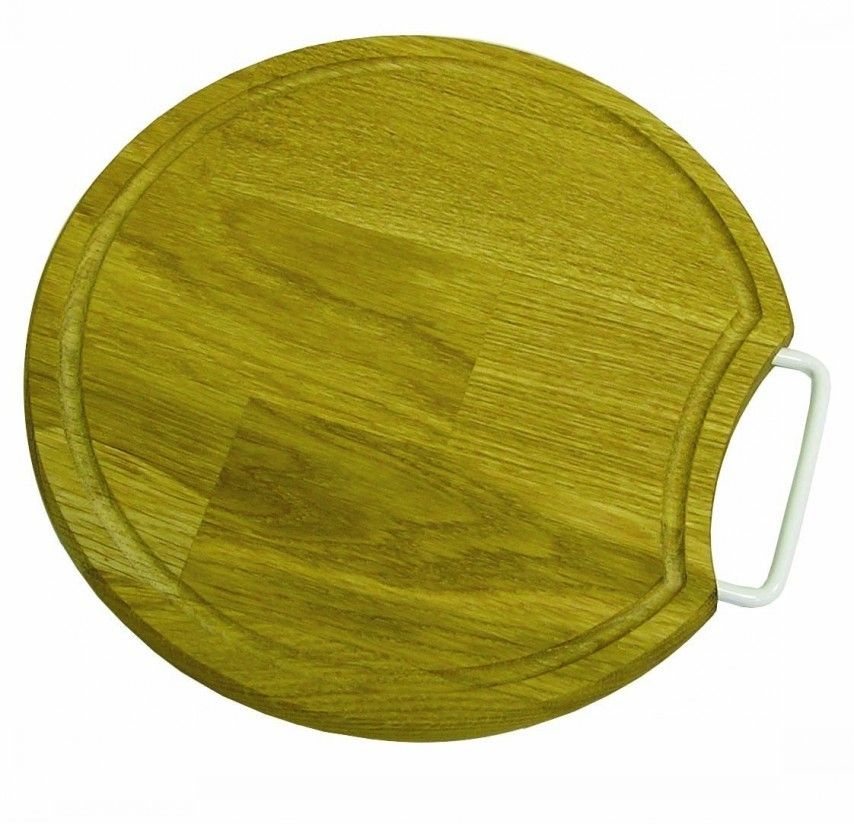 Кухонная доска деревянная круглая с метал. ручкой Ø300×20мм КА0026 от СП Контакт