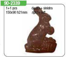 Форма для шоколада "кролик с корзинкой" 90-2339 от СП Контакт