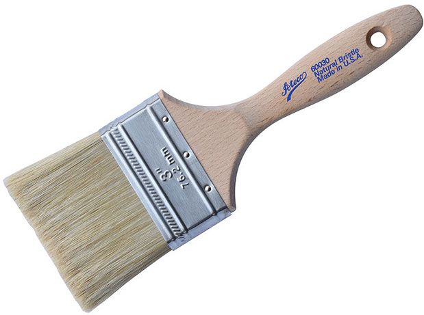 3″ White Flat Pastry Brush