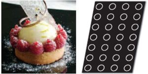 Flexible pastry tray, 24 half spferes