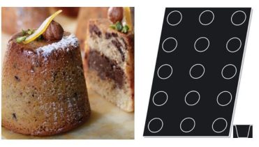 Flexible pastry tray, 15 Darioles