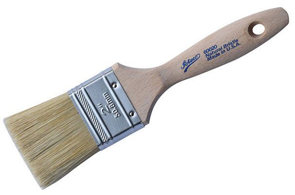 2″ White Flat Pastry Brush