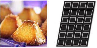 Flexible pastry tray, 12 pyramids