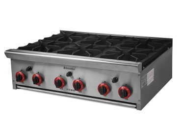 Плита газовая настольная 6-ти конфорочная ТТ6-36СЕ CustomHeat