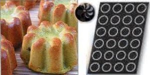 Flexible pastry tray, 24 embossed daisies