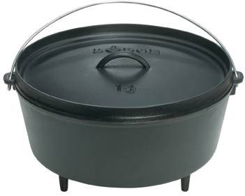 Котел з кришкою 10 л, на трьох ніжках чавунний діам.360мм Lodge Cast Iron