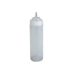 32oz Squeeze Bottle, Wide Mouth, CLEAR