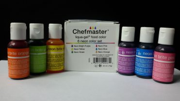 6-Pack of Liqua-Gel 0.7oz NEON Colors